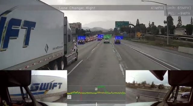 360 degree view: Passing a truck