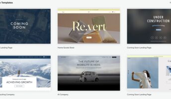 Image of Wix website builder template gallery