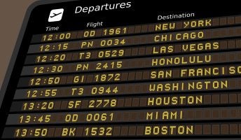 Airport Departures Screen
