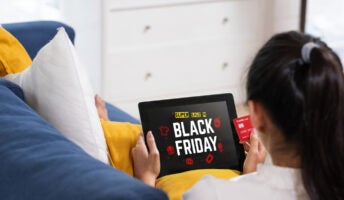Black Friday ad on ipad