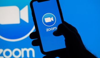 Zoom logo on a smartphone screen
