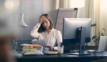 Stressed employee