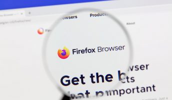 Close up of a Firefox browser