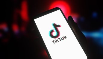 TikTok logo on phone