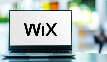Wix logo on laptop