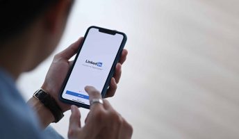 Linkedin App on Phone Screen