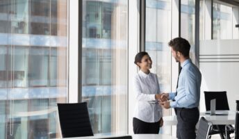Corporate handshake