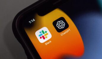 Slack and ChatGPT apps on phone screen