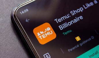 emu Online Shopping android app displayed on a smartphone screen