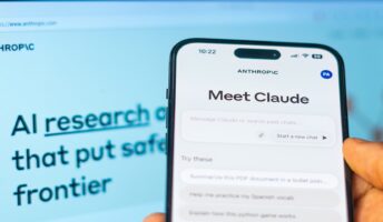 claude homepage on phone screen