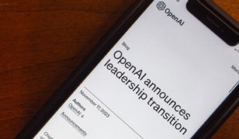 A blog post from OpenAI announcing Sam Altman being fired, ahead of former CEO's shock return to company.