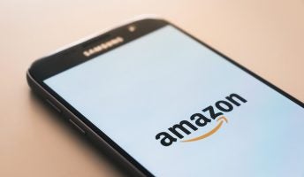 Amazon on phone screen