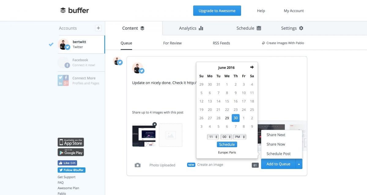 Buffer Calendar