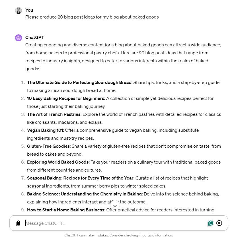 chatgpt brainstorming blog post ideas