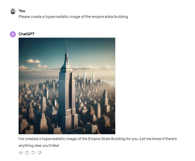 Chatgpt generates image of empire state building