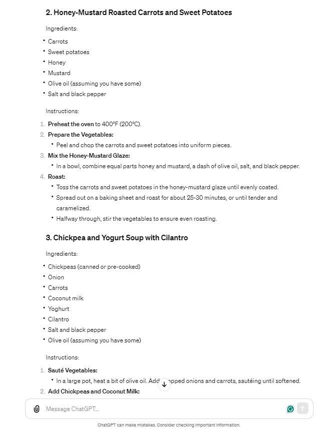 chatgpt ecipe ideas 2