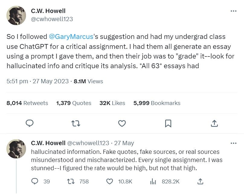 Professor talking about chatgpt mistakes