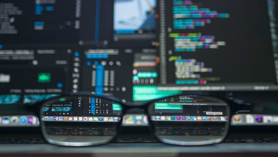 Cyber security code on computer