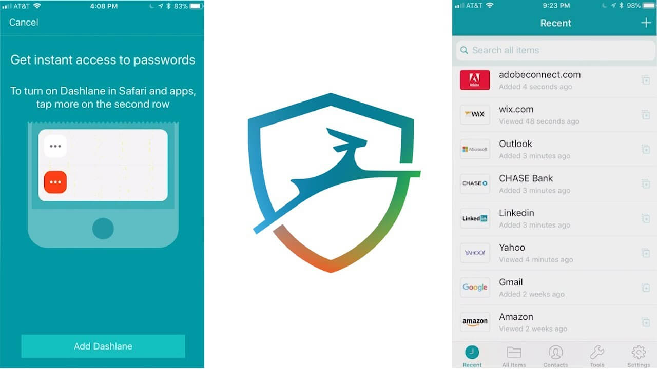 Dashlane mobile app