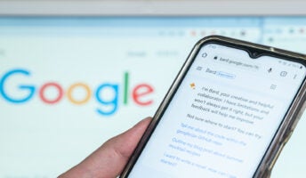 Google Bard on phone