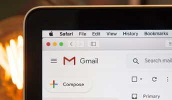 gmail being used on a laptop