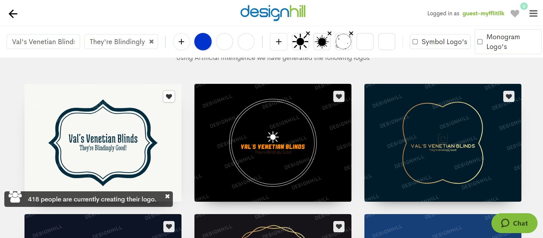 designhill logoggenerator suggestions