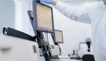 Healthcare data on a computer