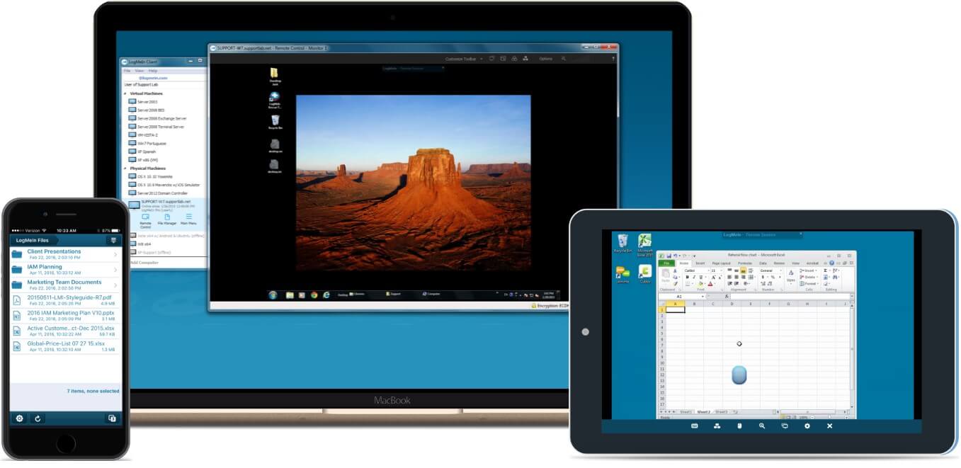 LogMeIn Pro desktop and mobile