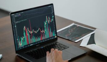 Money management on a laptop
