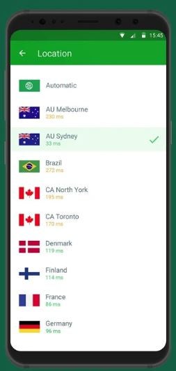 PIA country list