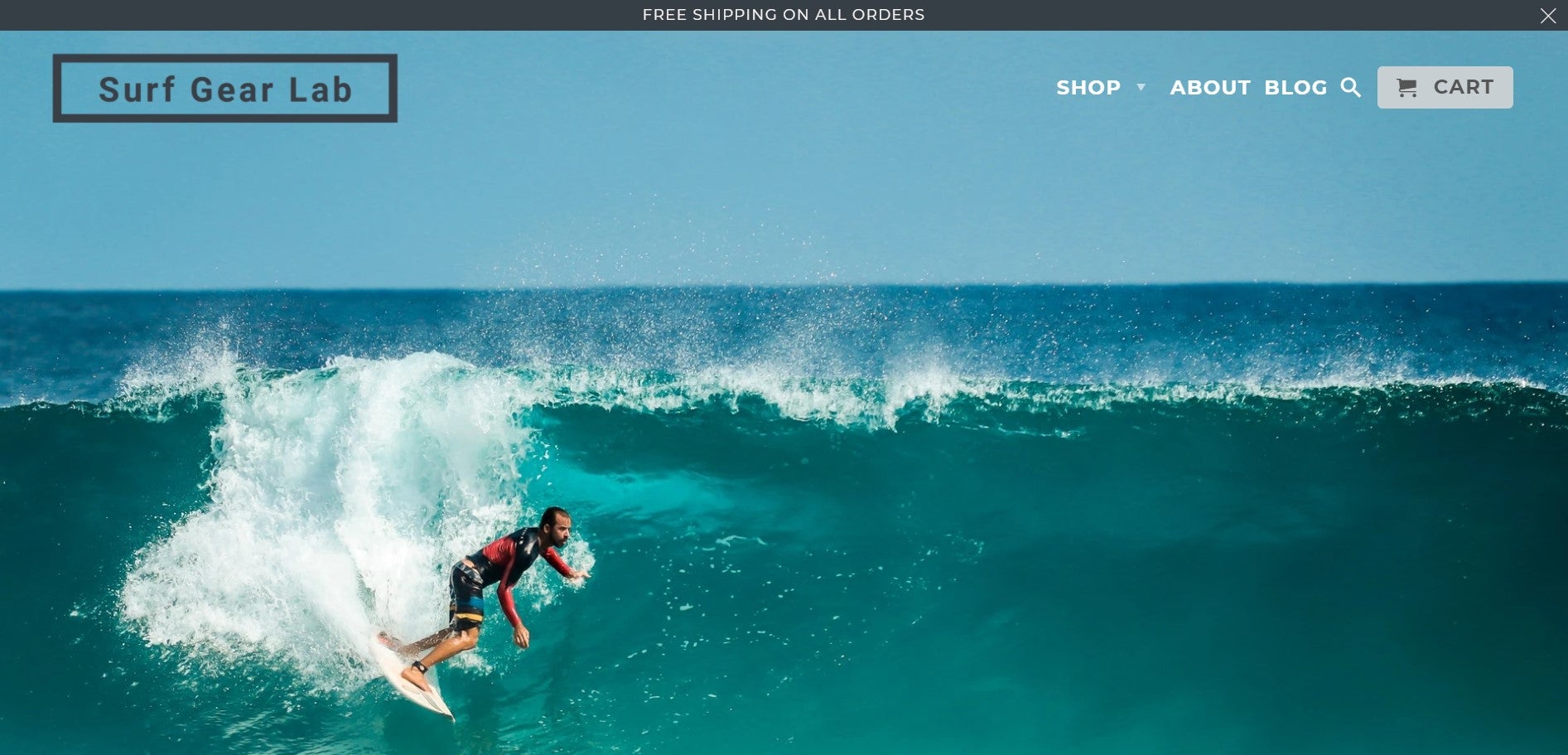 Surf Gear Lab website