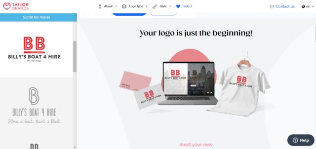 generating a logo with the tailor brands logo maker
