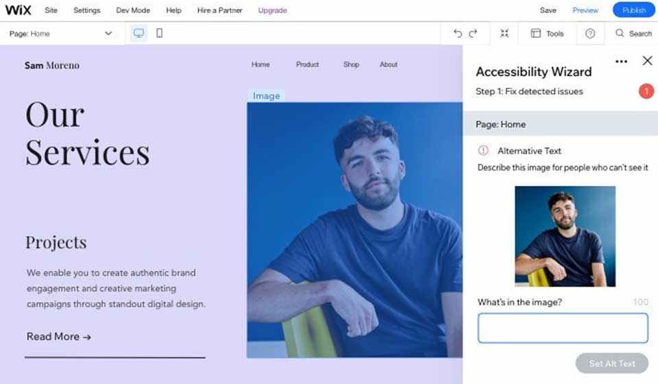 wix accesibility