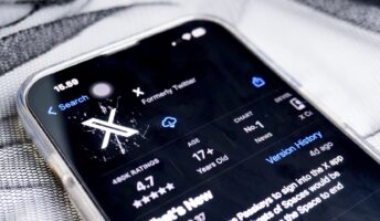 X, formerly Twitter, on a phone