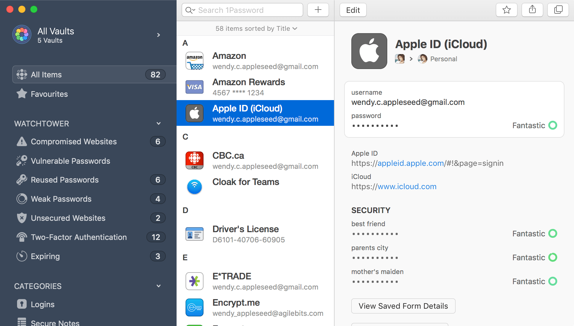 1Password Vault