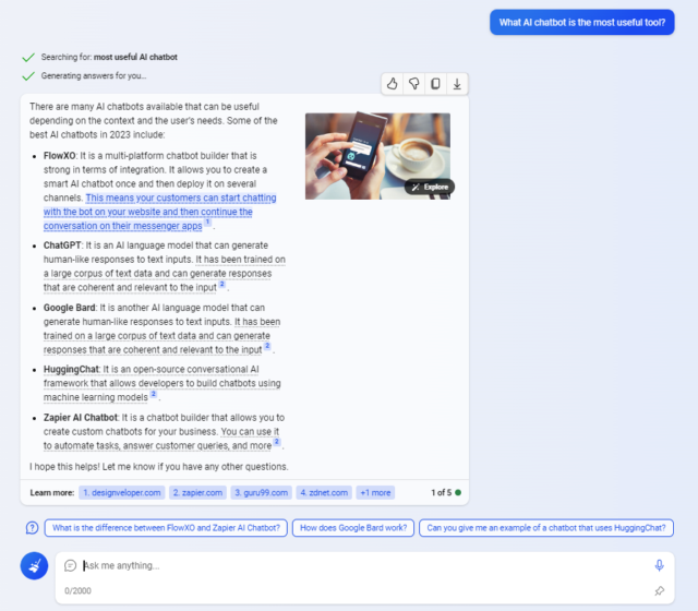 Bing chat test: what's the most useful ai chatbot