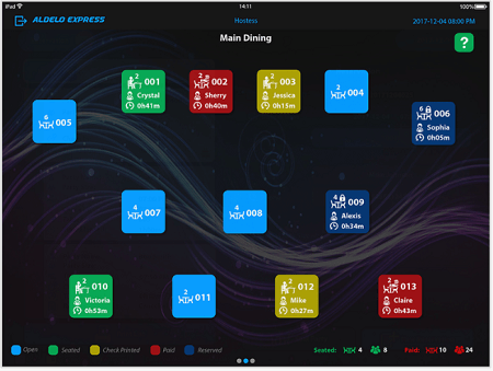 Aldelo POS table management