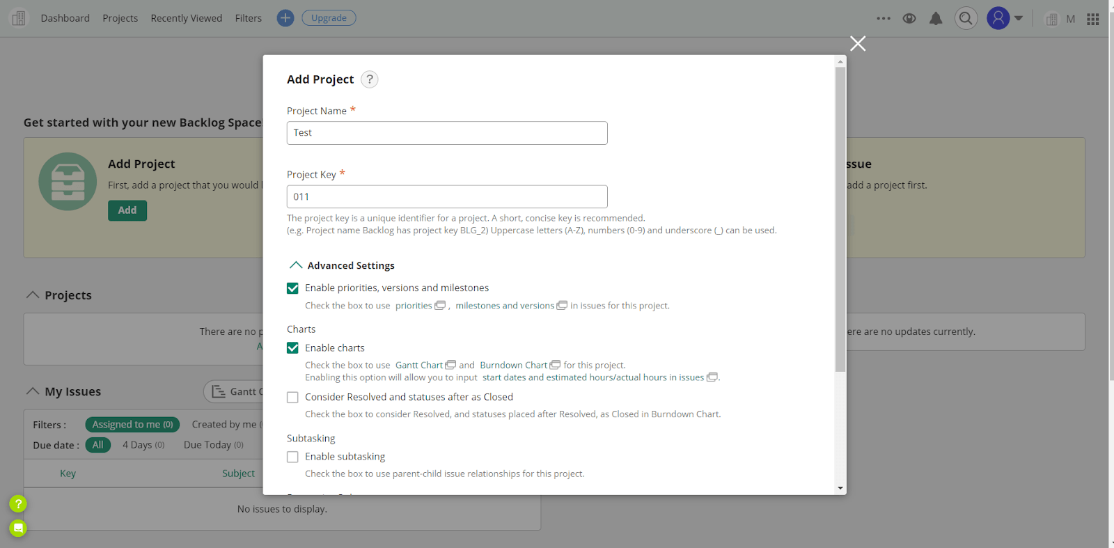 Backlog Project