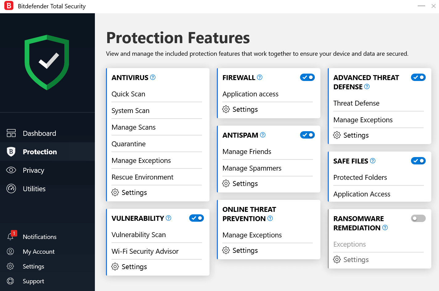 bitdefender antivirus protection features