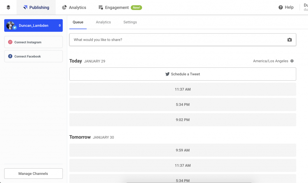 Buffer Dashboard