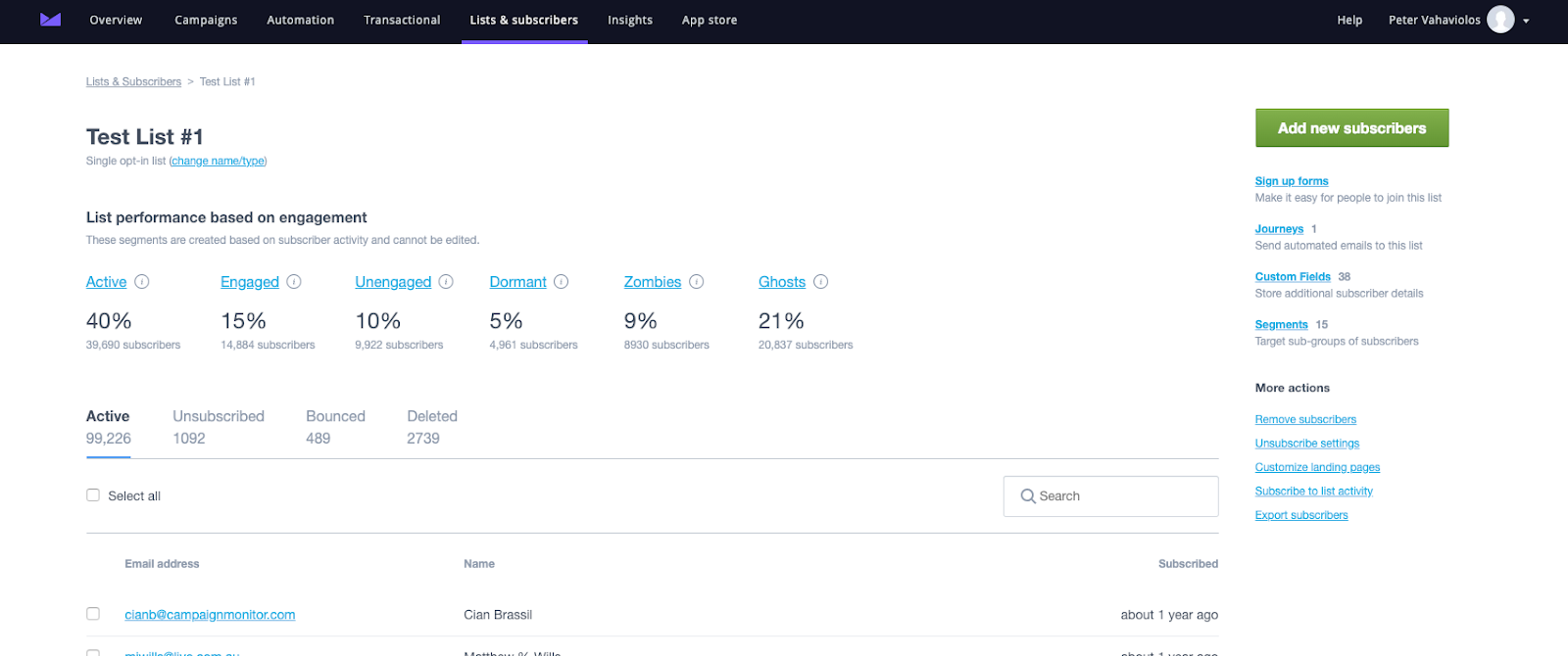 Campaign Monitor Test