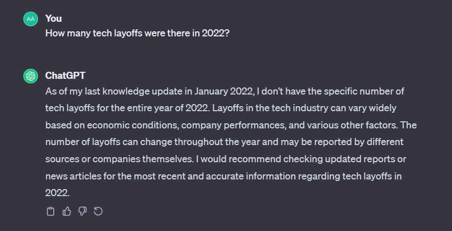Test: chatgpt tech layoffs