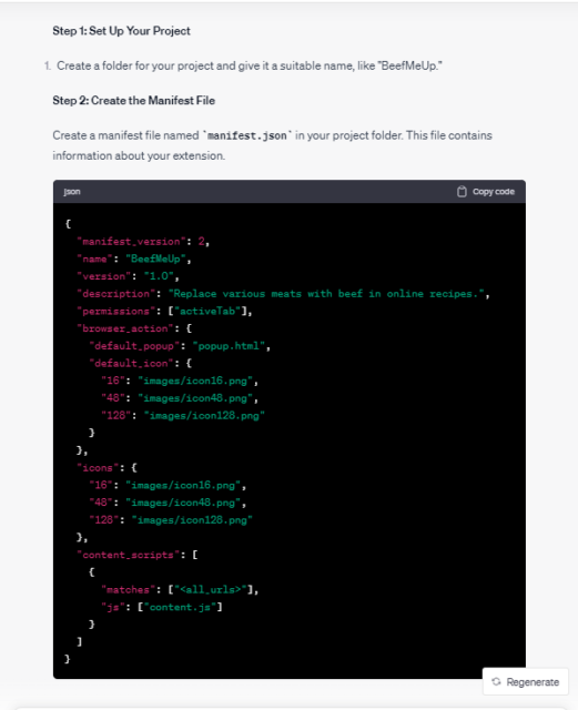 coding a chrome extension with ChatGPT