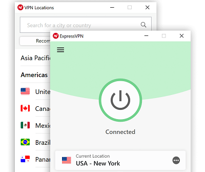 ExpressVPN app when active