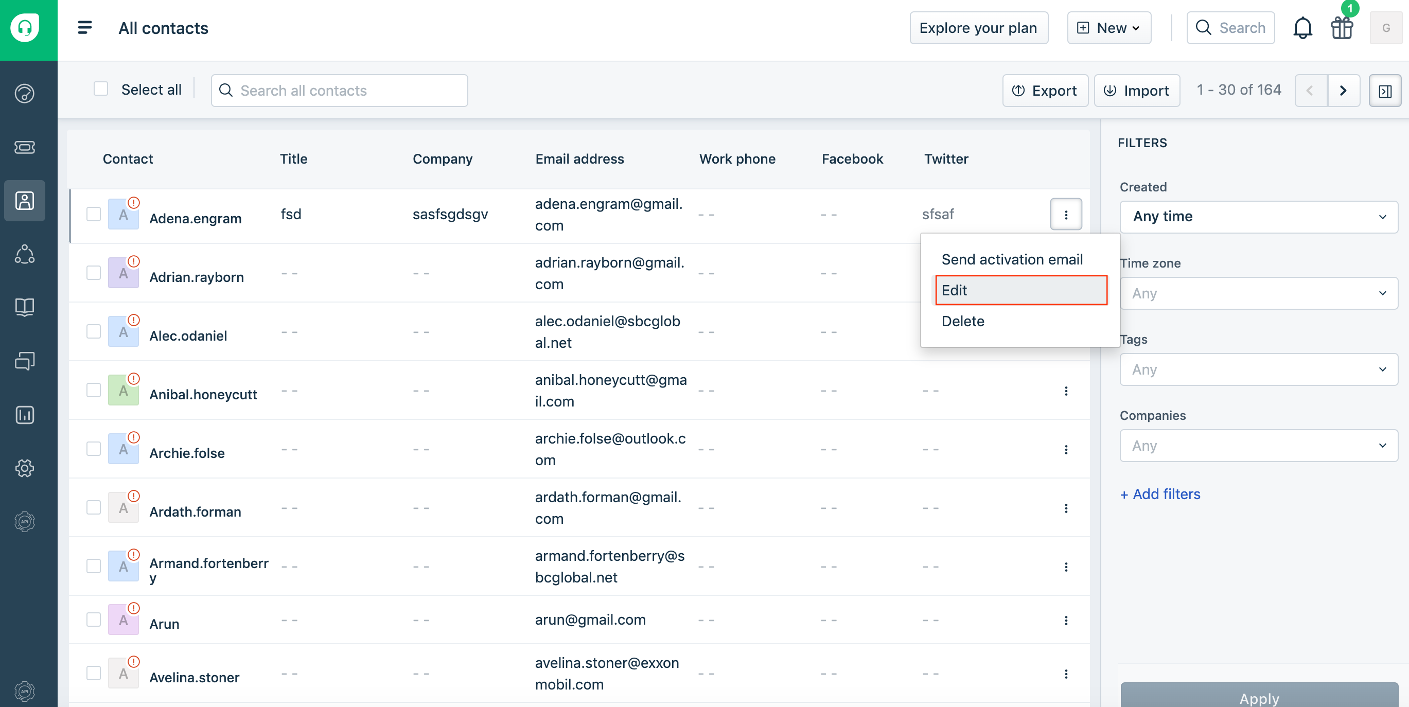 Freshdesk Contacts