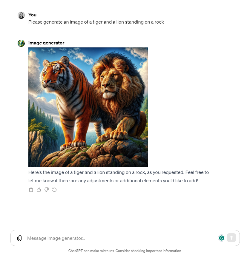 Image generator GPT example