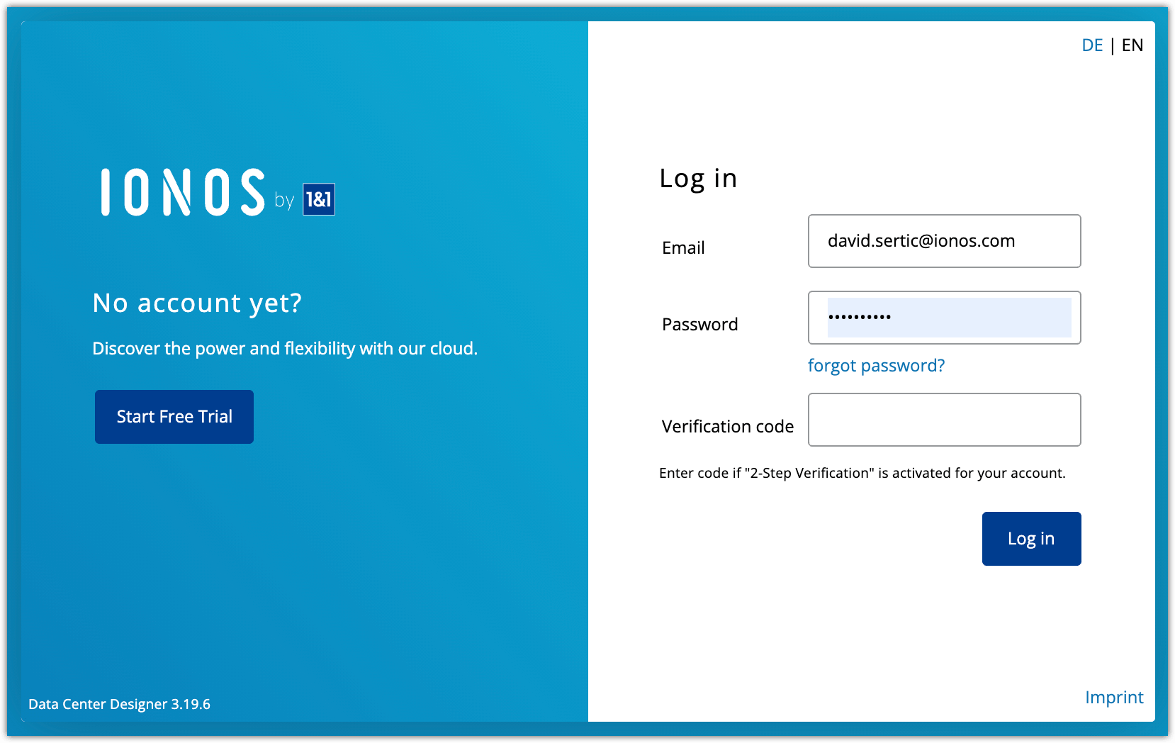 Ionos login