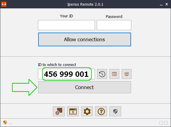 Iperius Remote: connecting to a computer