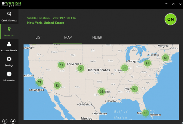 IPVanish Locations