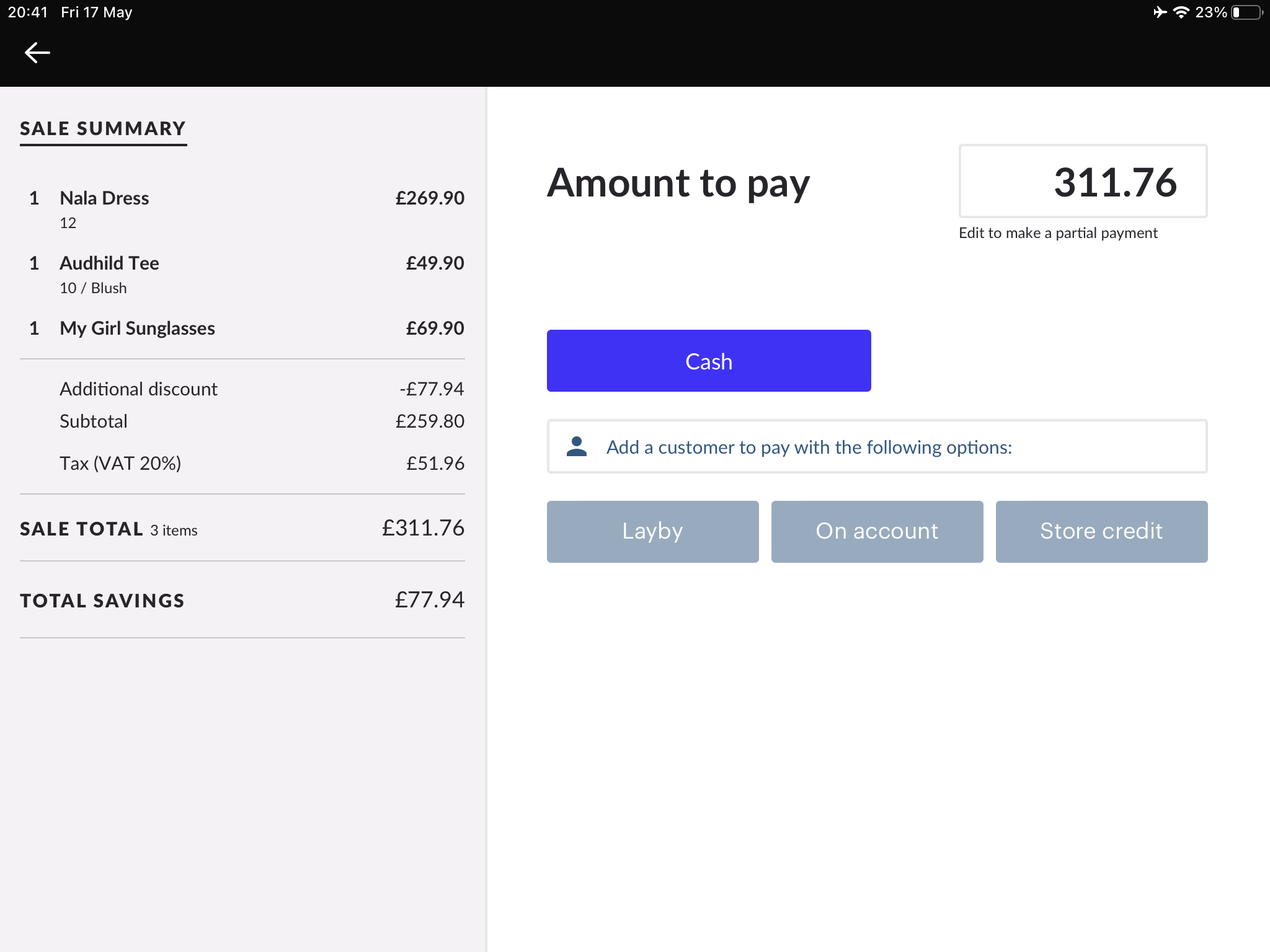 Lightspeed Retail Payment. Source: Tech.co testing